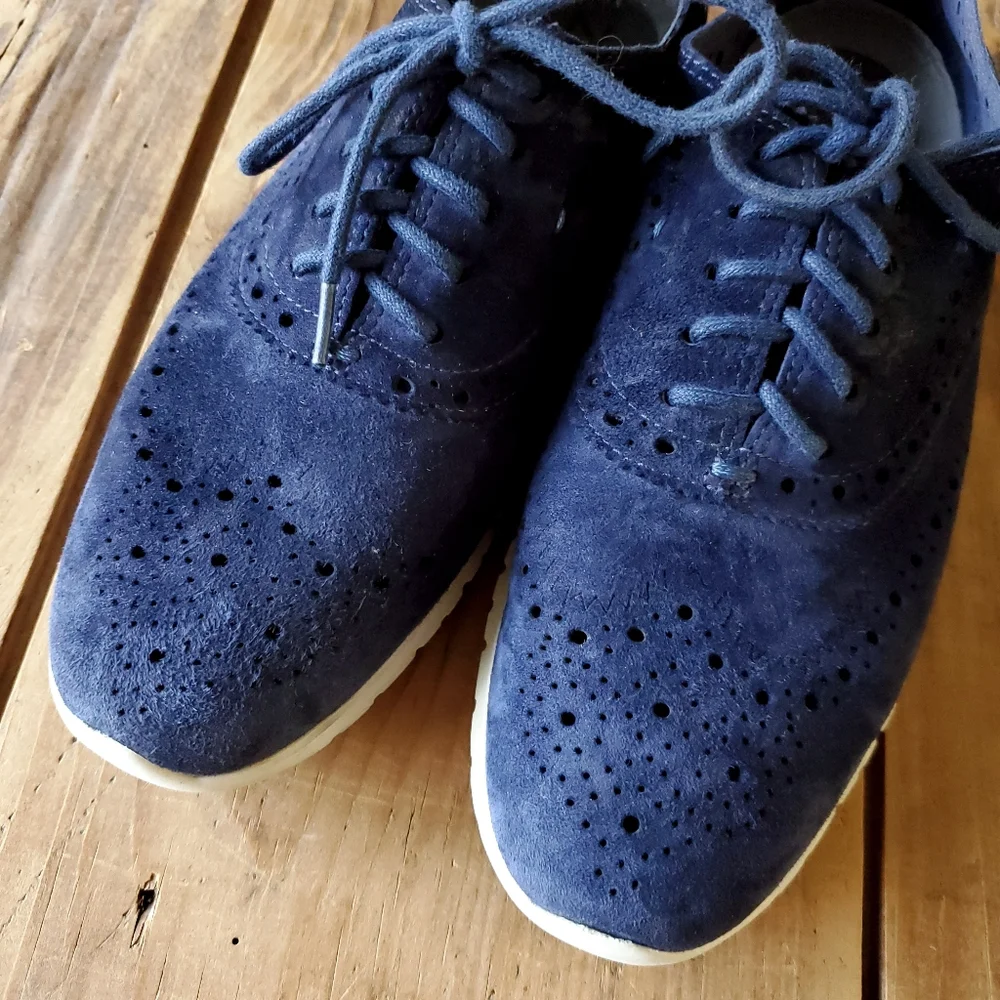 Cole Haan Zerogrand Women's Wingtip Oxford Blue Sneaker Size 6